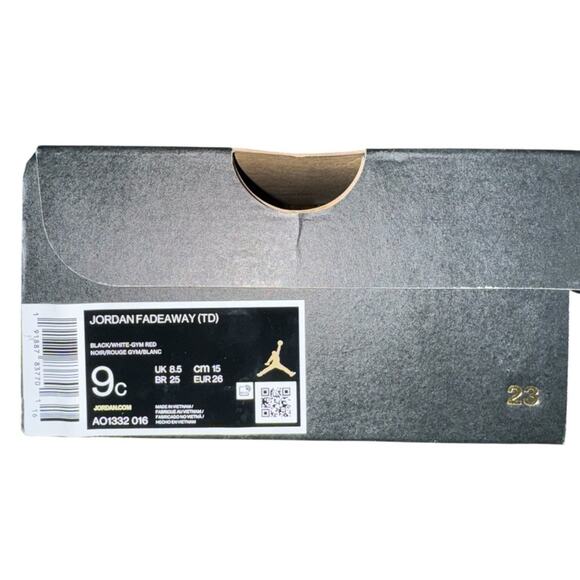 Nike Jordan Toddler Boy 9C Sneakers TD Fadeaway 23 Basketball School Fall Casual - Picture 7 of 8
